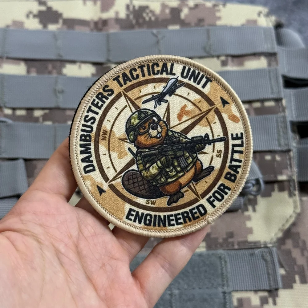 Parche táctico Beaver Squad moral impresa con Velcro - imagen 3