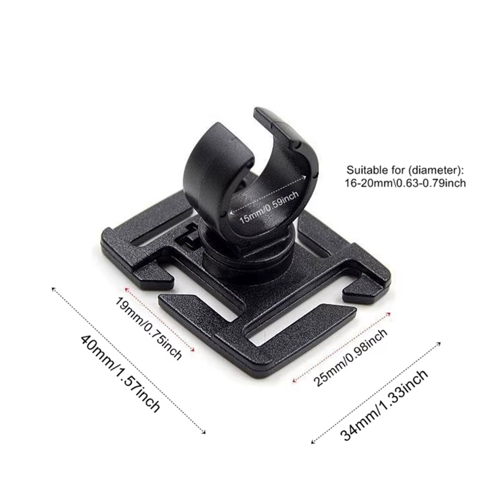 Clip giratorio 360° para linterna – Soporte outdoor montaña senderismo - imagen 3
