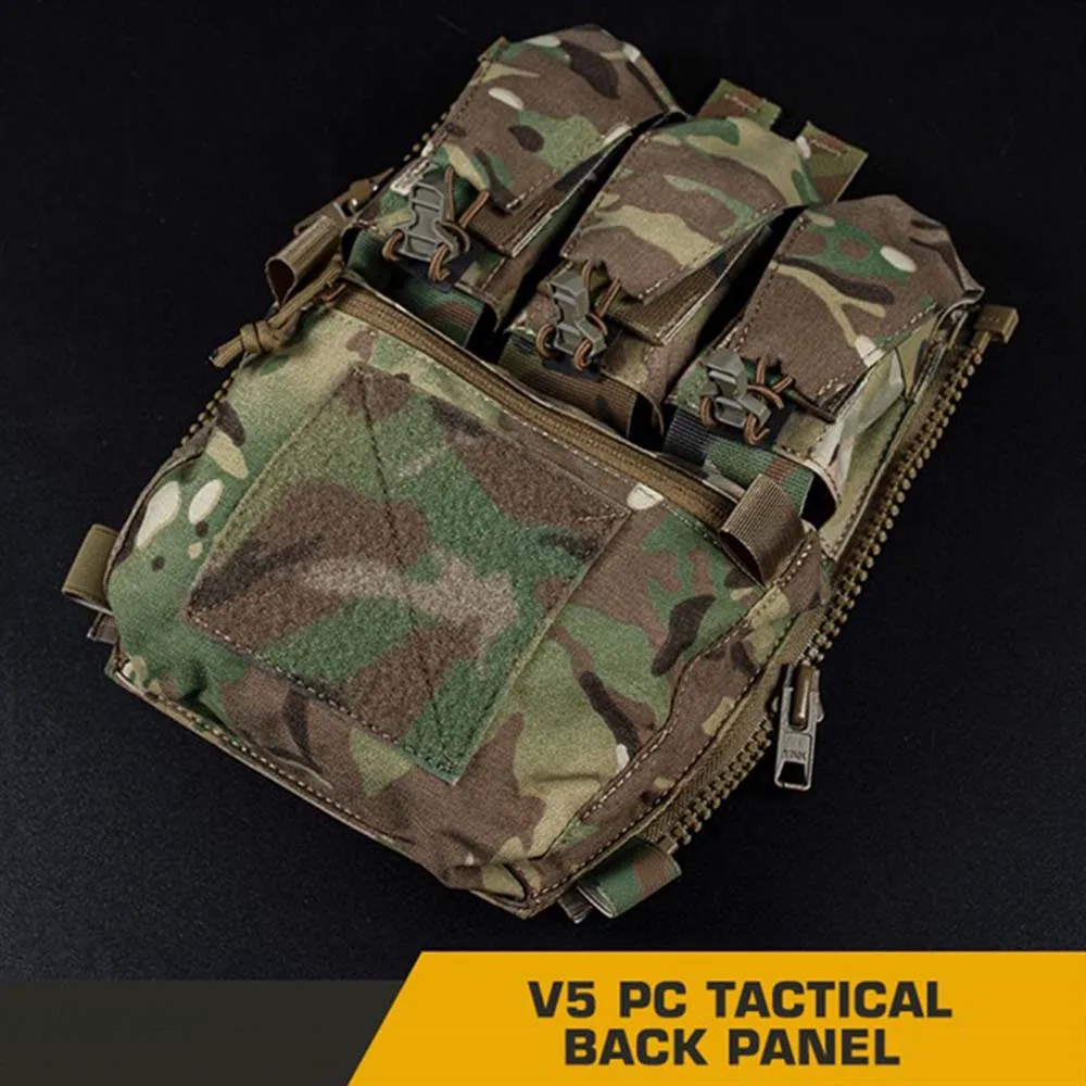 Panel trasero táctico V5 modular con bolsa MOLLE para portaplacas - imagen 3