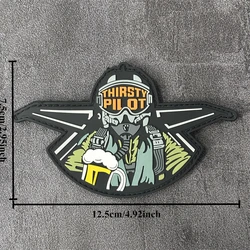 Thirsty Pilot Air Force Parche PVC 3D - Insignia táctica