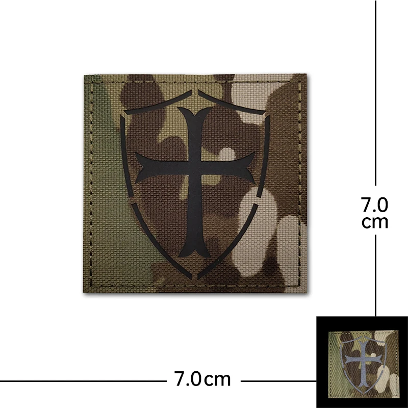 Knight Shield Crusader Parche reflectante táctico adhesivo - imagen 2