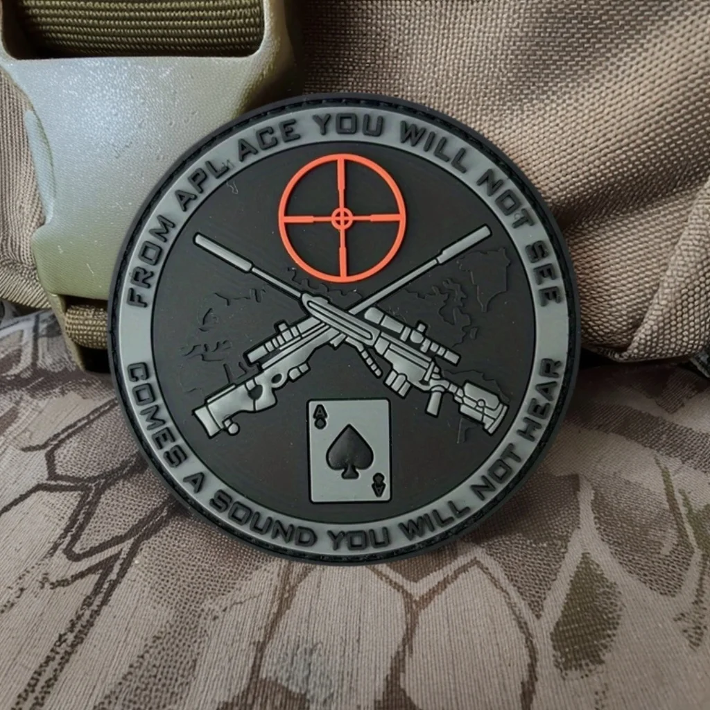 Parche táctico PVC 3D francotirador – Insignia moral con velcro - imagen 5