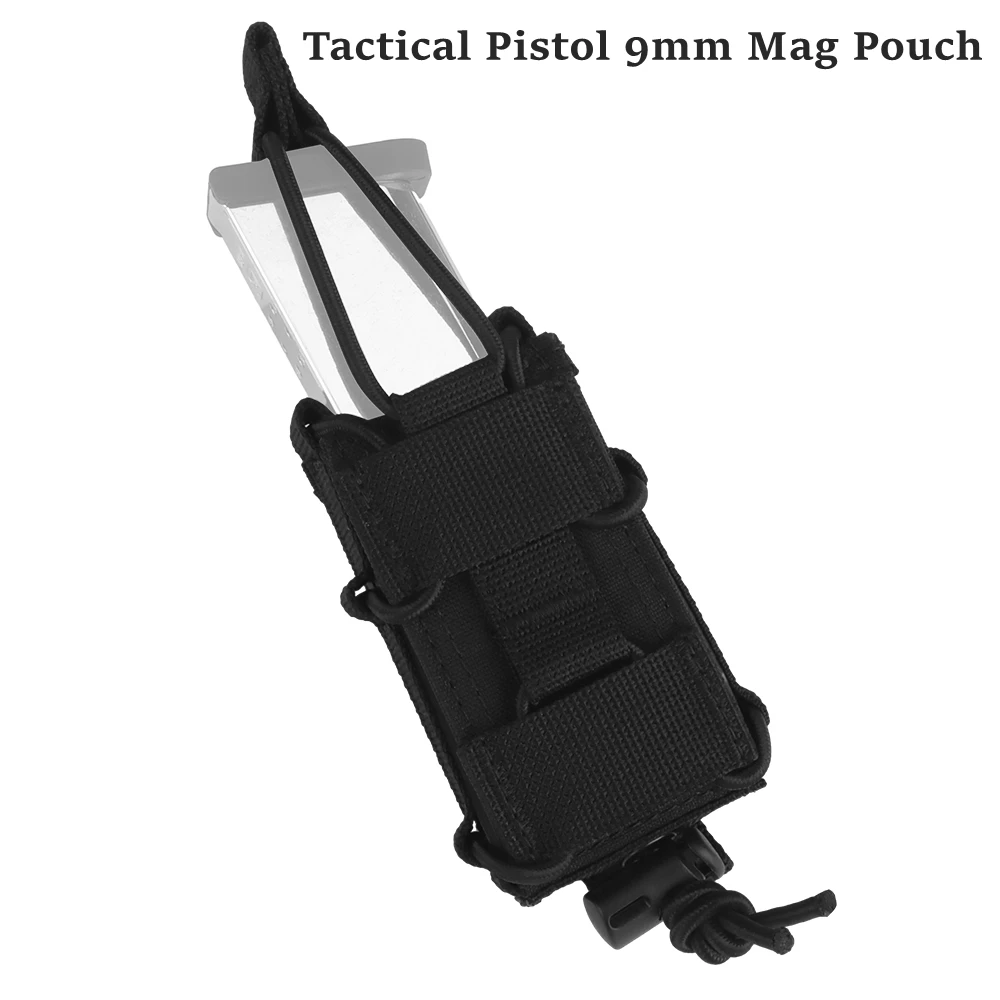 Bolsa táctica MOLLE para cargador de pistola, linterna y cuchillos - imagen 4