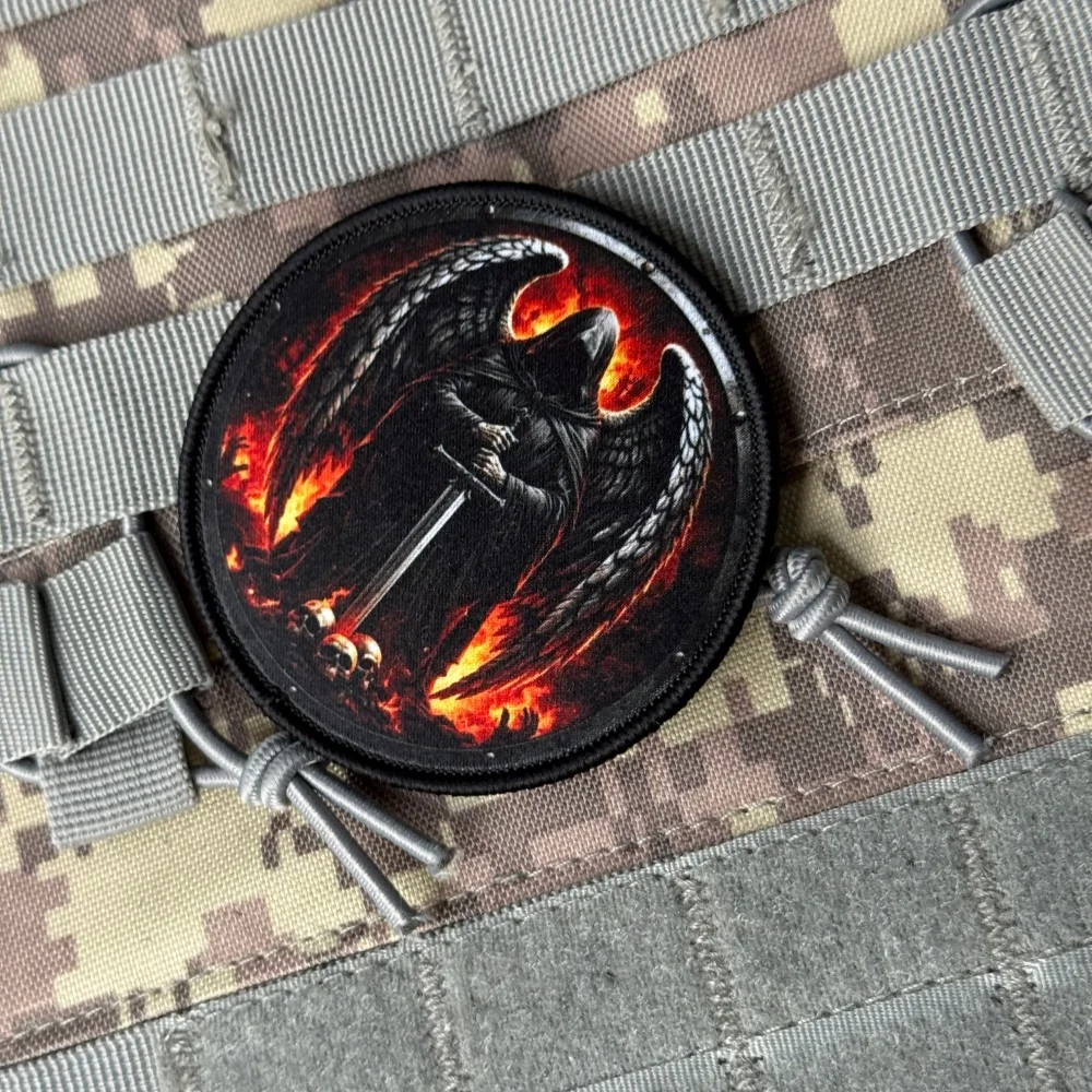 Parche táctico militar ángel guardián velcro gancho y bucle - imagen 3