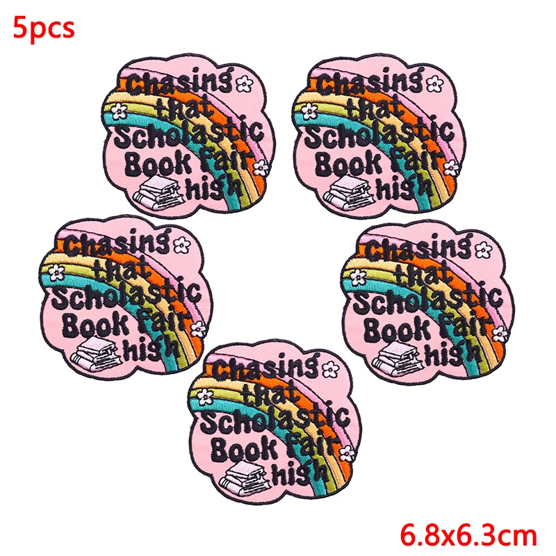 Parches bordados termoadhesivos letras dibujos animados flores planchar - imagen 2