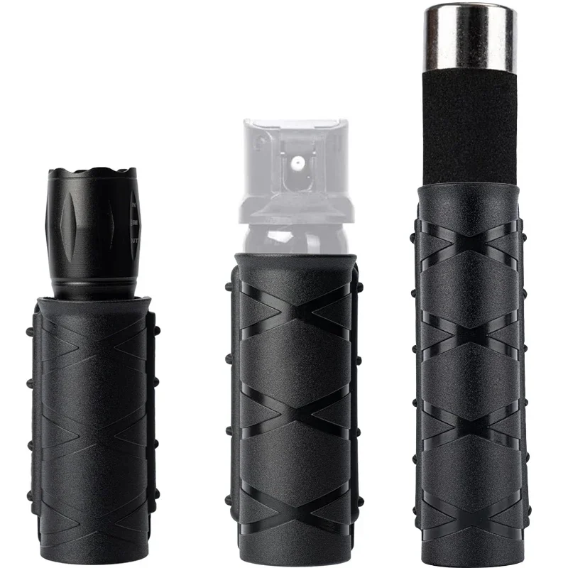 Clip MOLLE giratorio 360 para bastón, spray pimienta y linterna