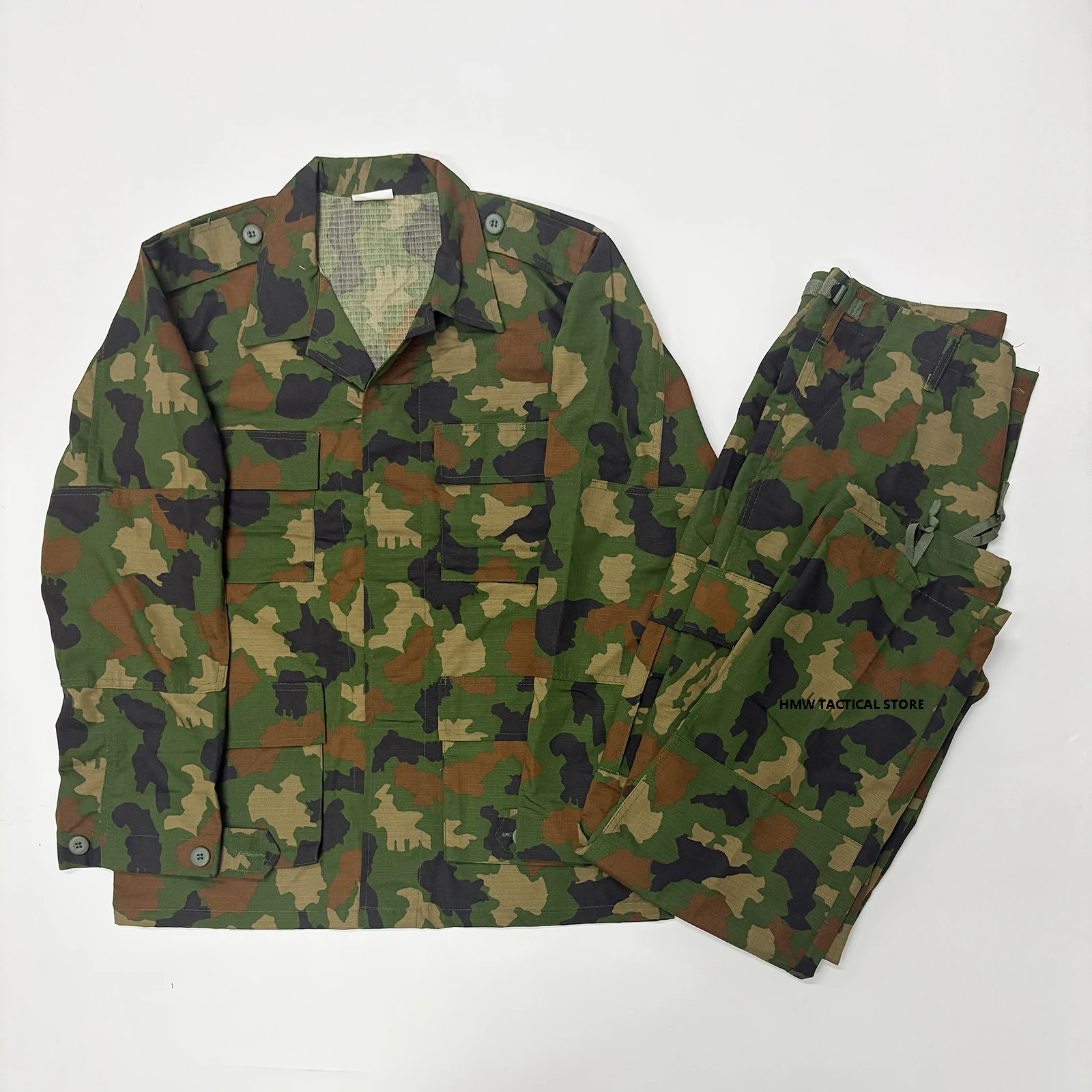 Traje BDU camuflaje jungla táctica de manga larga para exteriores
