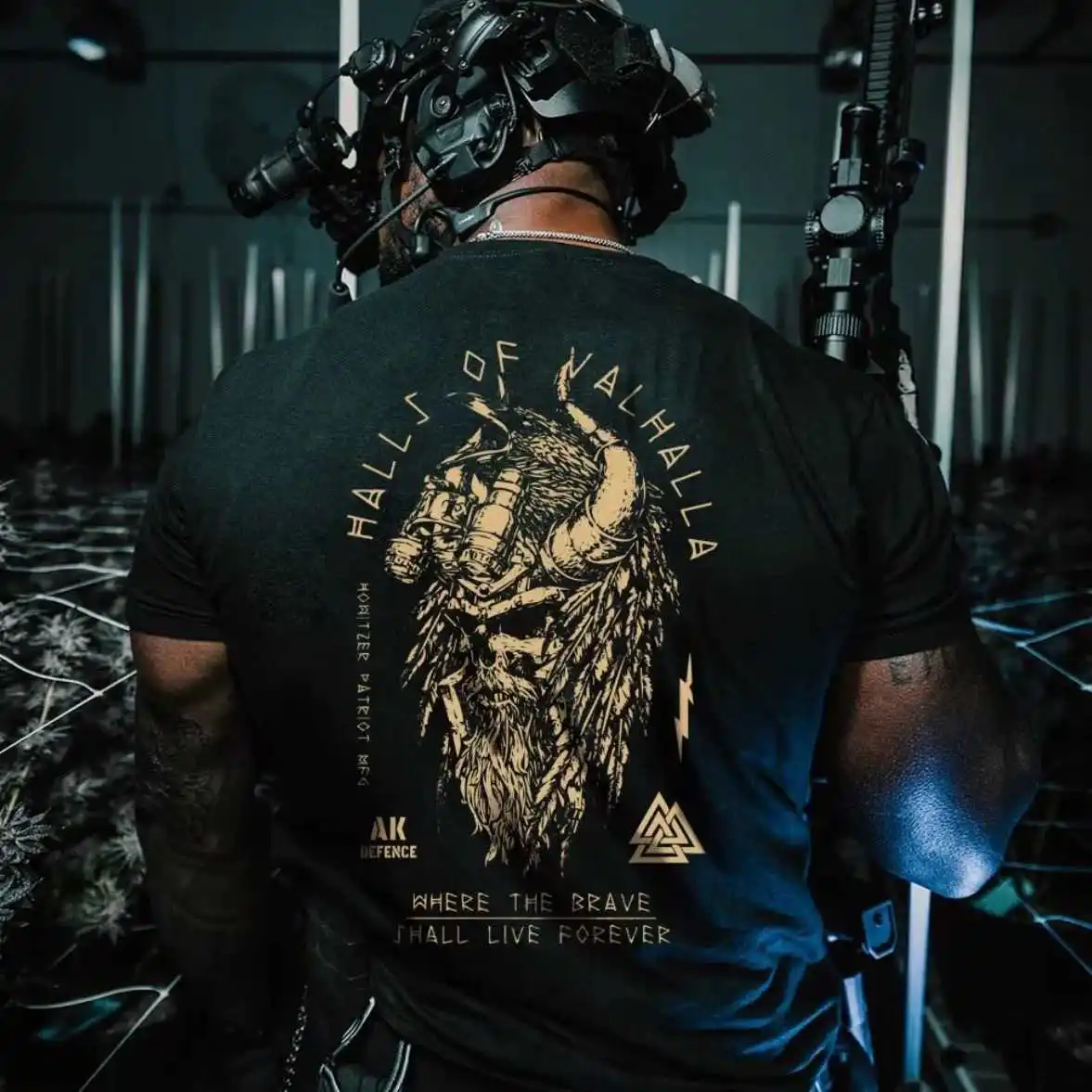 Camiseta táctica militar cuello redondo Vikingo guerrero verano - imagen 4