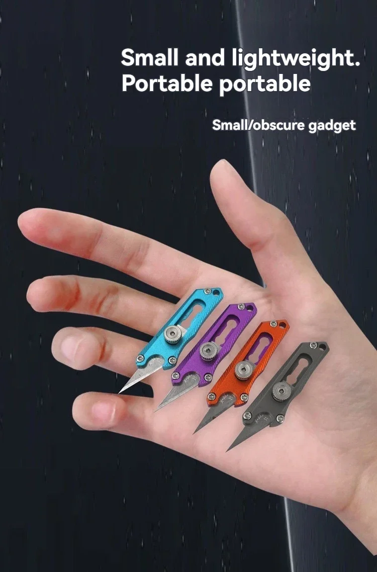 Vista del mini cuchillo en uso práctico