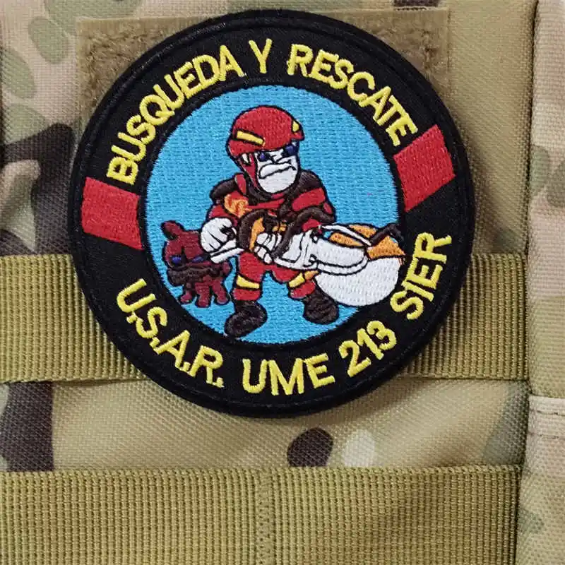 Parche táctica bordada búsqueda y rescate con velcro para mochila - imagen 5