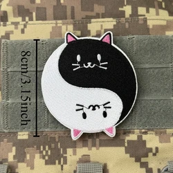 Parche táctico velcro gato Yin Yang infantil