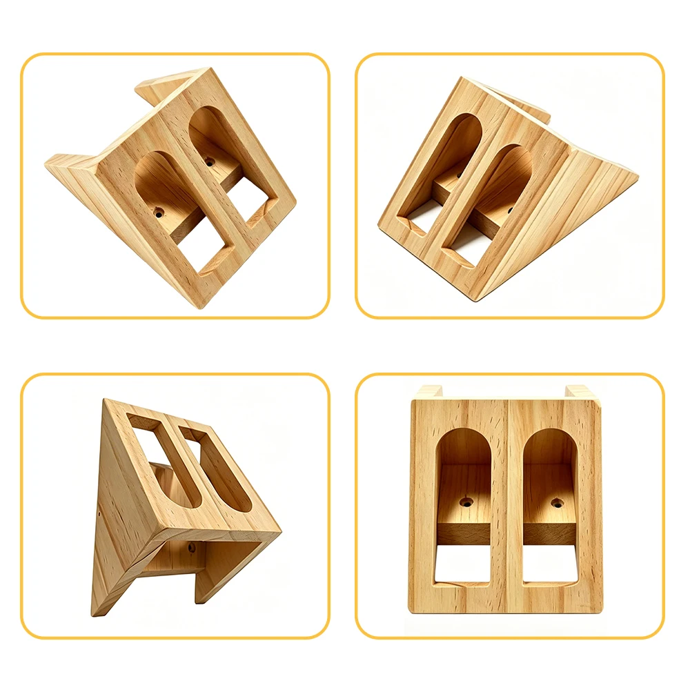 Soporte triangular de madera para pistolas táctico con orificios - imagen 2