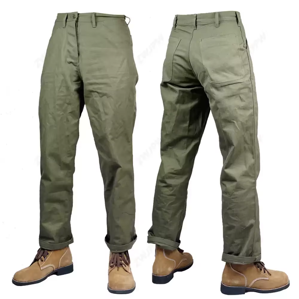 Pantalones cargo verde militar inspirados en la Segunda Guerra Mundial - imagen 3