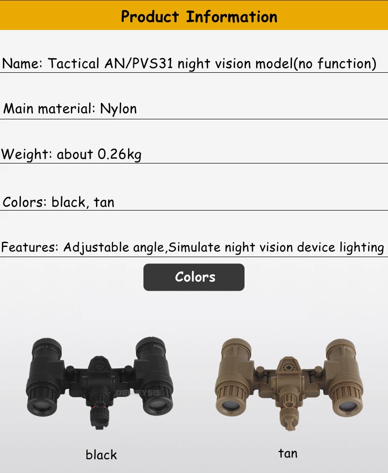 Oculares abatibles y luz verde en simulación