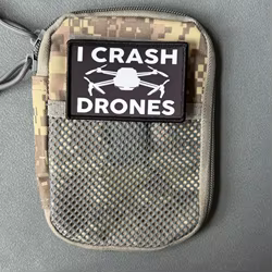 Parche táctico I Crash Drone con cierre de gancho y bucle