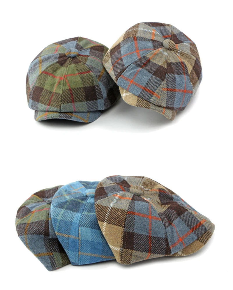 Gorra octogonal en uso