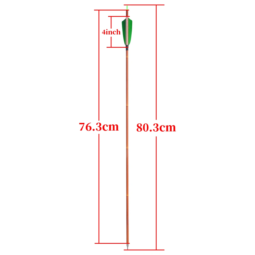 Flechas de carbono para arco compuesto y recurvo con plumas de pavo - imagen 5