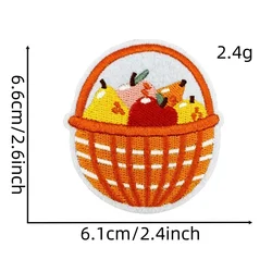 Parche termoadhesivo bordado calabaza y hoja otoño – Coser o planchar