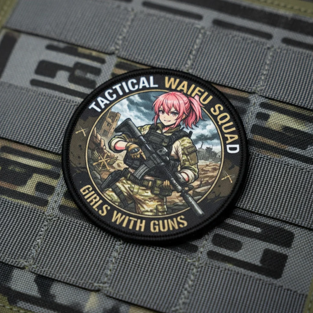 Parche Waifu Squad con gancho y bucle