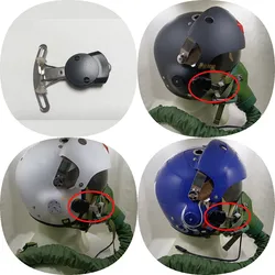 Máscara oxígeno aviación modificada con hebilla para casco vuelo
