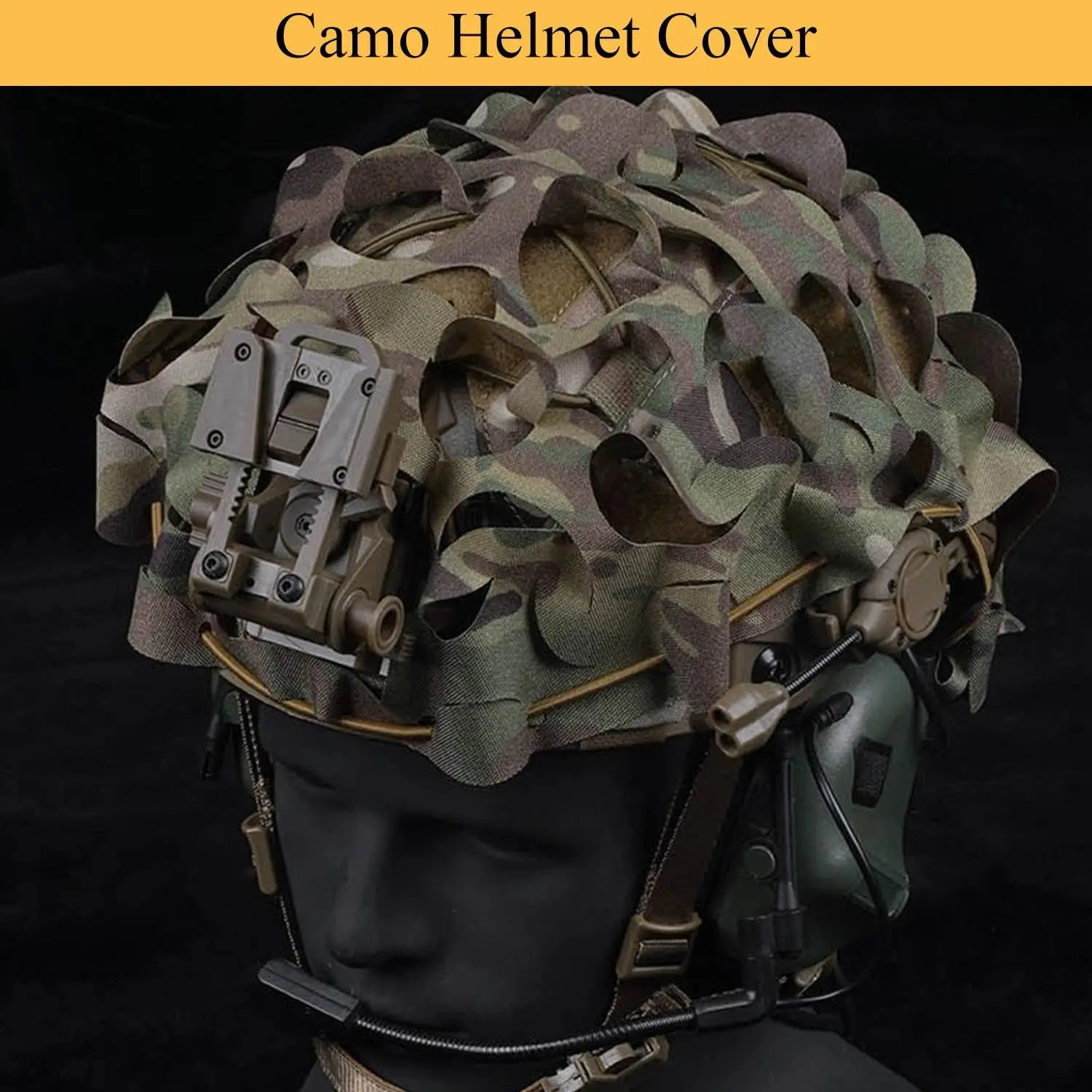 Casco táctico Airsoft con comunicación, funda FAST y soporte L4G24 - imagen 5