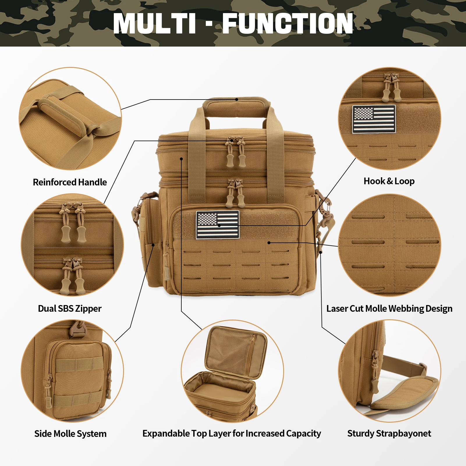 Bolsa isotérmica táctica nevera portátil para exteriores - imagen 5