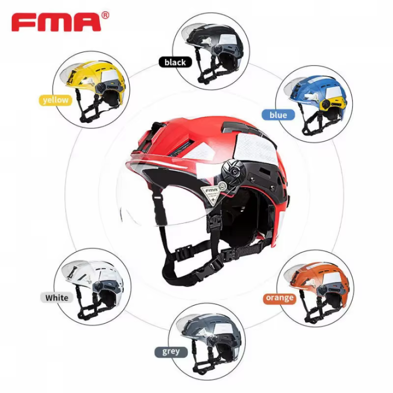 Casco ligero táctico FMA EX SAR con visor – Rescate y emergencias