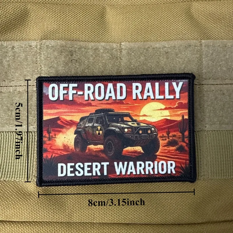 Parche táctico Desert Warrior con velcro para mochila y chaleco - imagen 2