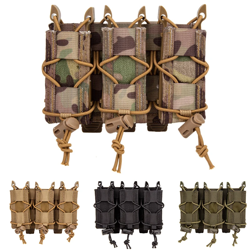 Portacargador MOLLE de 9mm con retención elástica y desenganche rápido