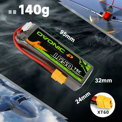 OVONIC batería Lipo FPV para dron RC con conector XT60