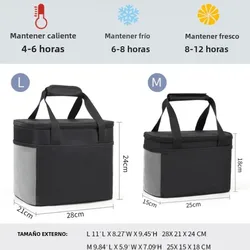 Bolsa térmica tipo bento con aislamiento de aluminio grueso