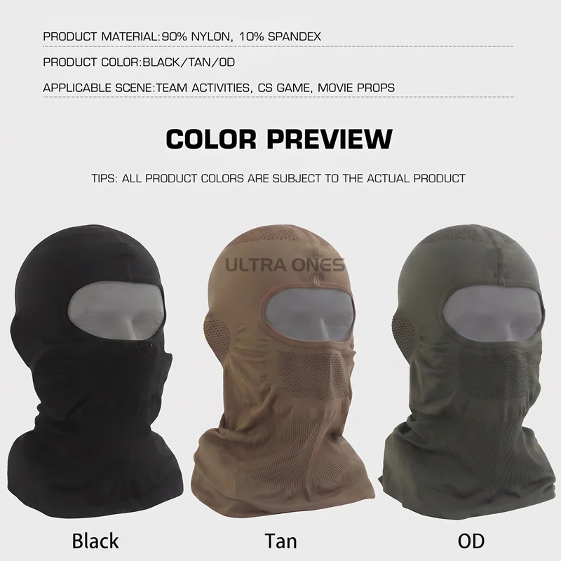 Balaclava táctica de malla metálica para cara completa y casco - imagen 4