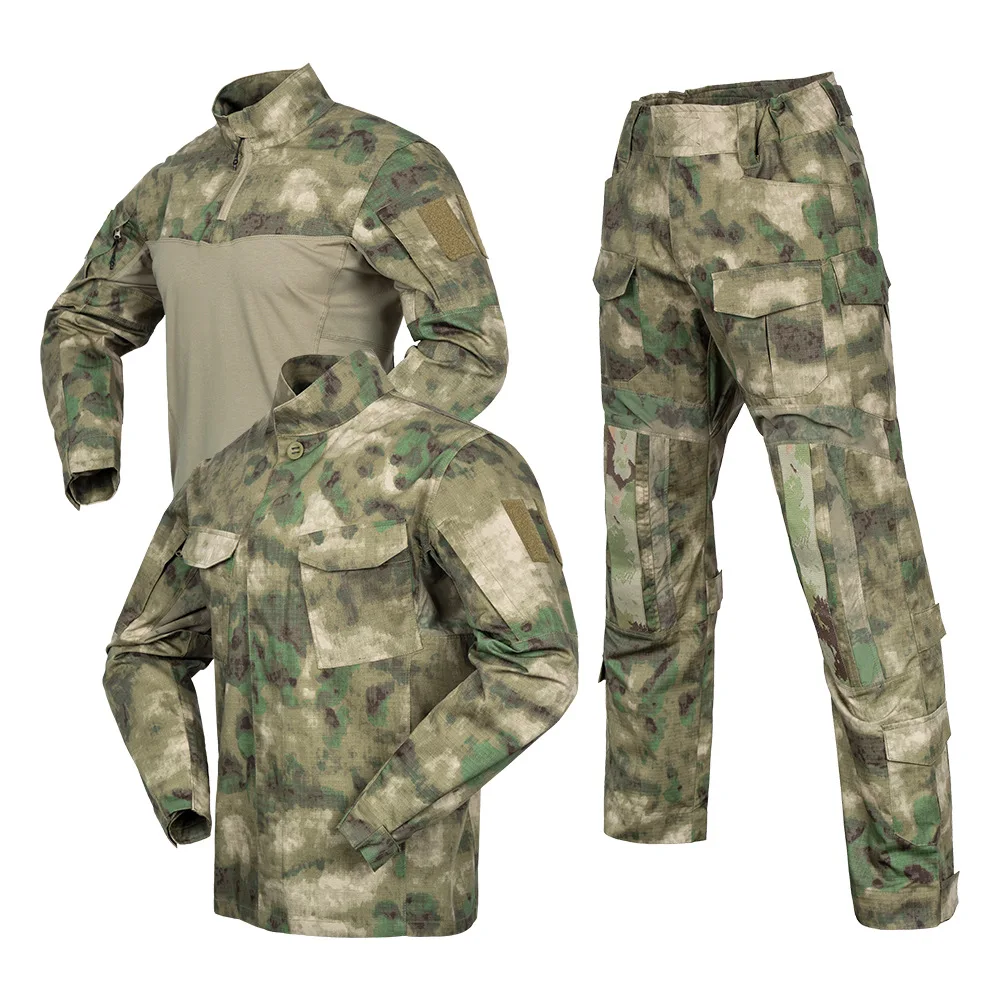 Mono camuflaje táctico ripstop para caza y entrenamiento al aire libre - imagen 3