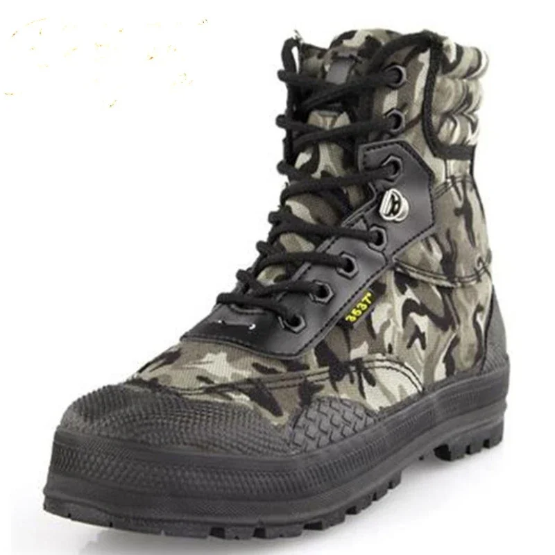 Botas tácticas camuflaje militar – Lona resistente con cordones para hombre - imagen 5
