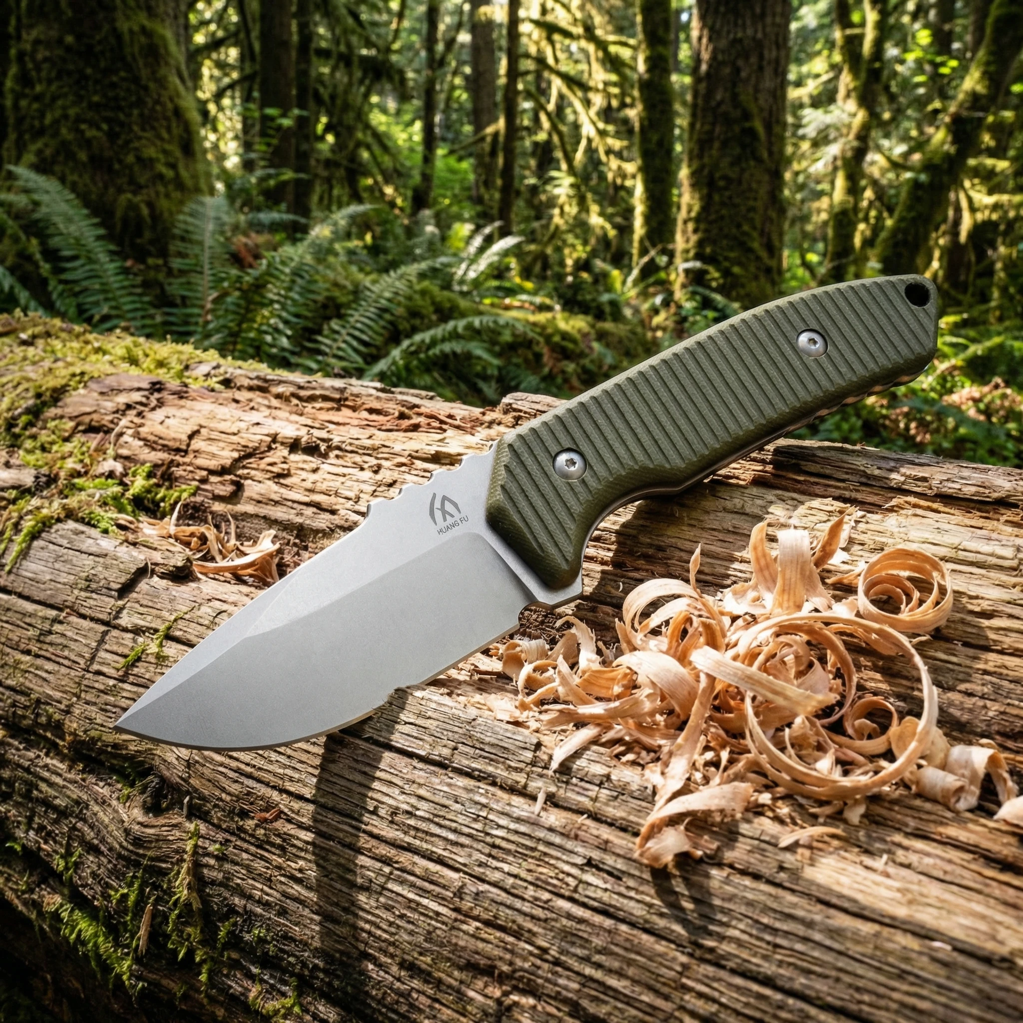 Cuchillo fijo para exteriores con funda