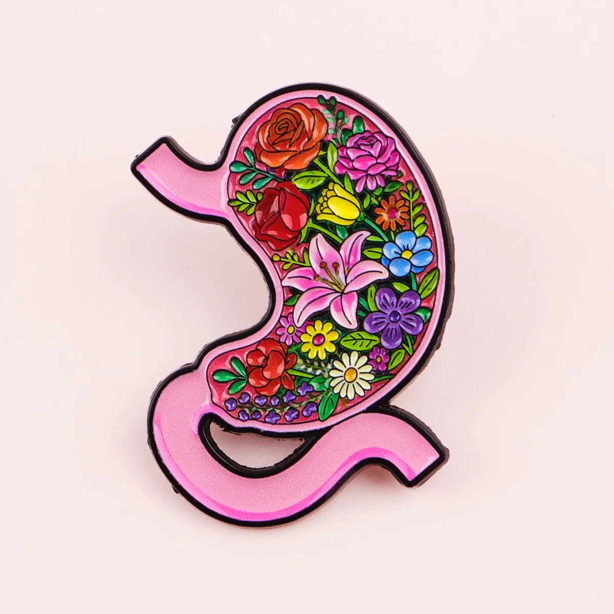Set de 8 broches de esmalte con diseño variado