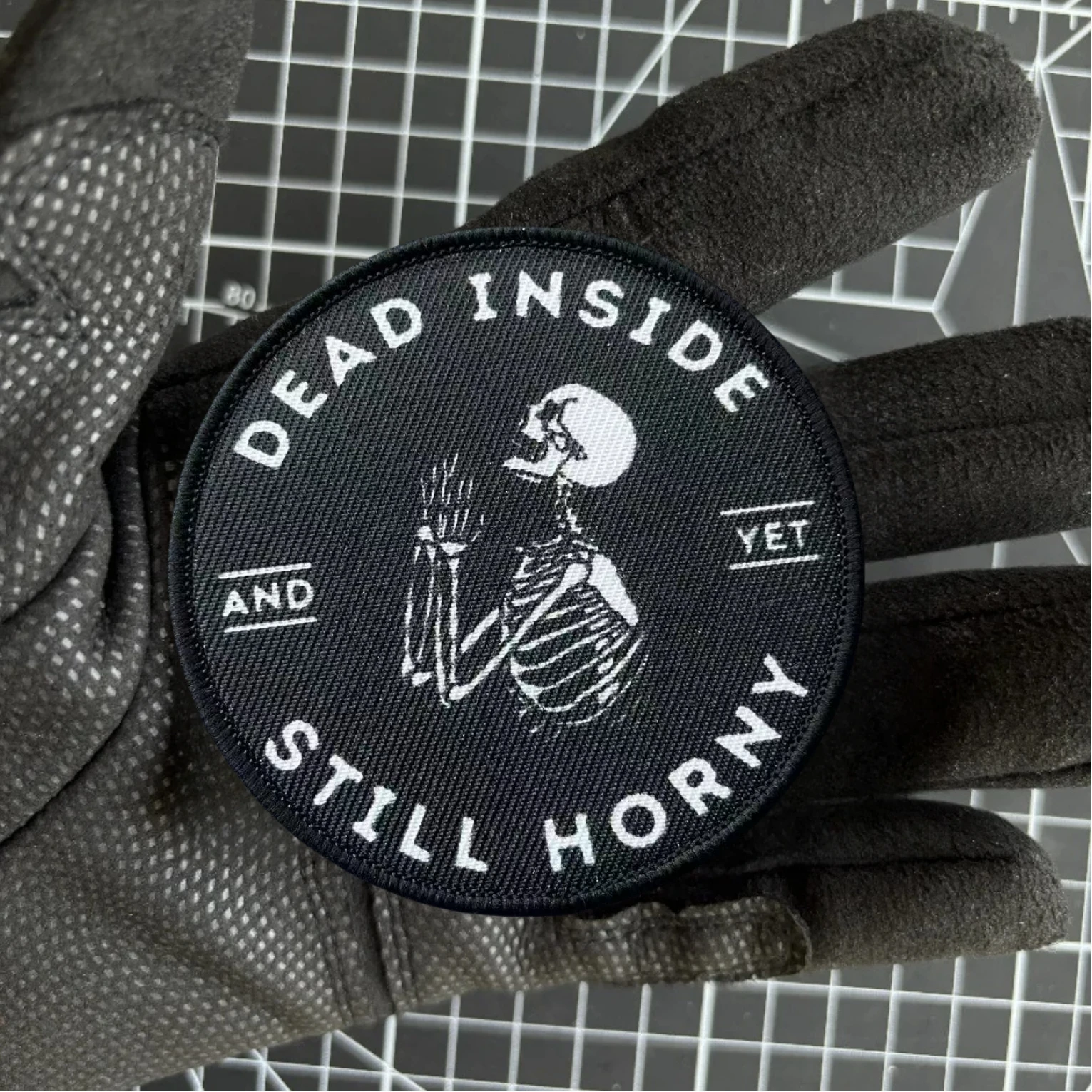 Parche calavera Dead Inside – Insignia táctica MOLLE - imagen 5
