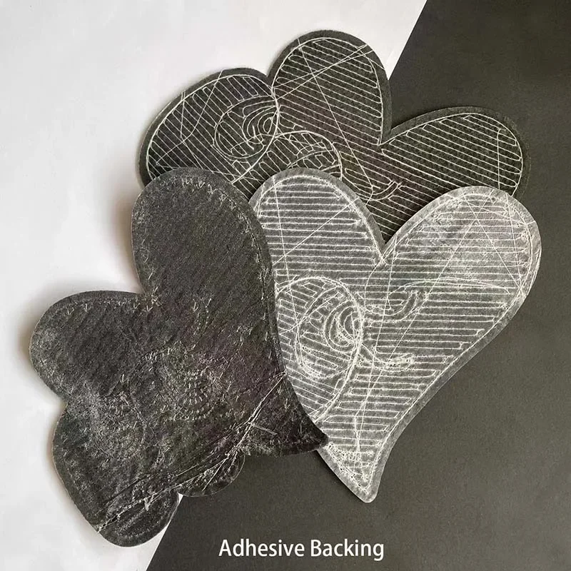 Parche termoadhesivo bordado con lentejuelas – Corazón para ropa - imagen 3