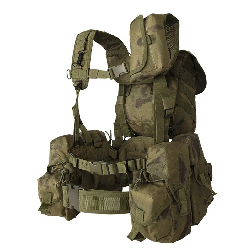 Chaleco táctico airsoft con portacargadores y funda pistola ajustable - imagen 3