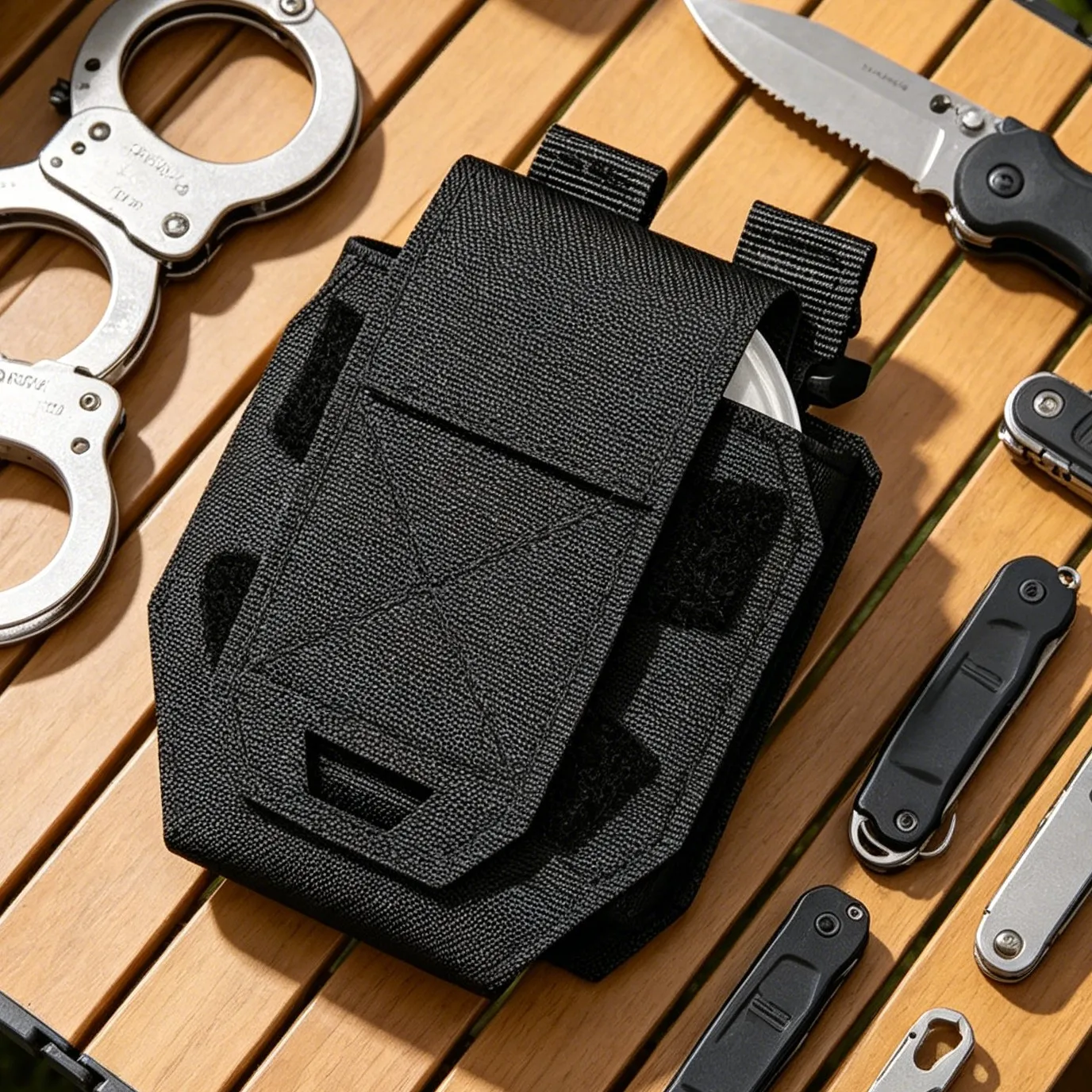 Funda MOLLE para esposas de extracción rápida, soporte universal - imagen 4