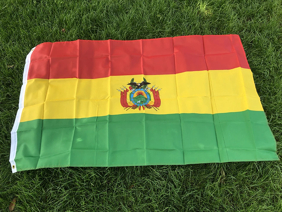 Detalle de la tela y costuras de la bandera