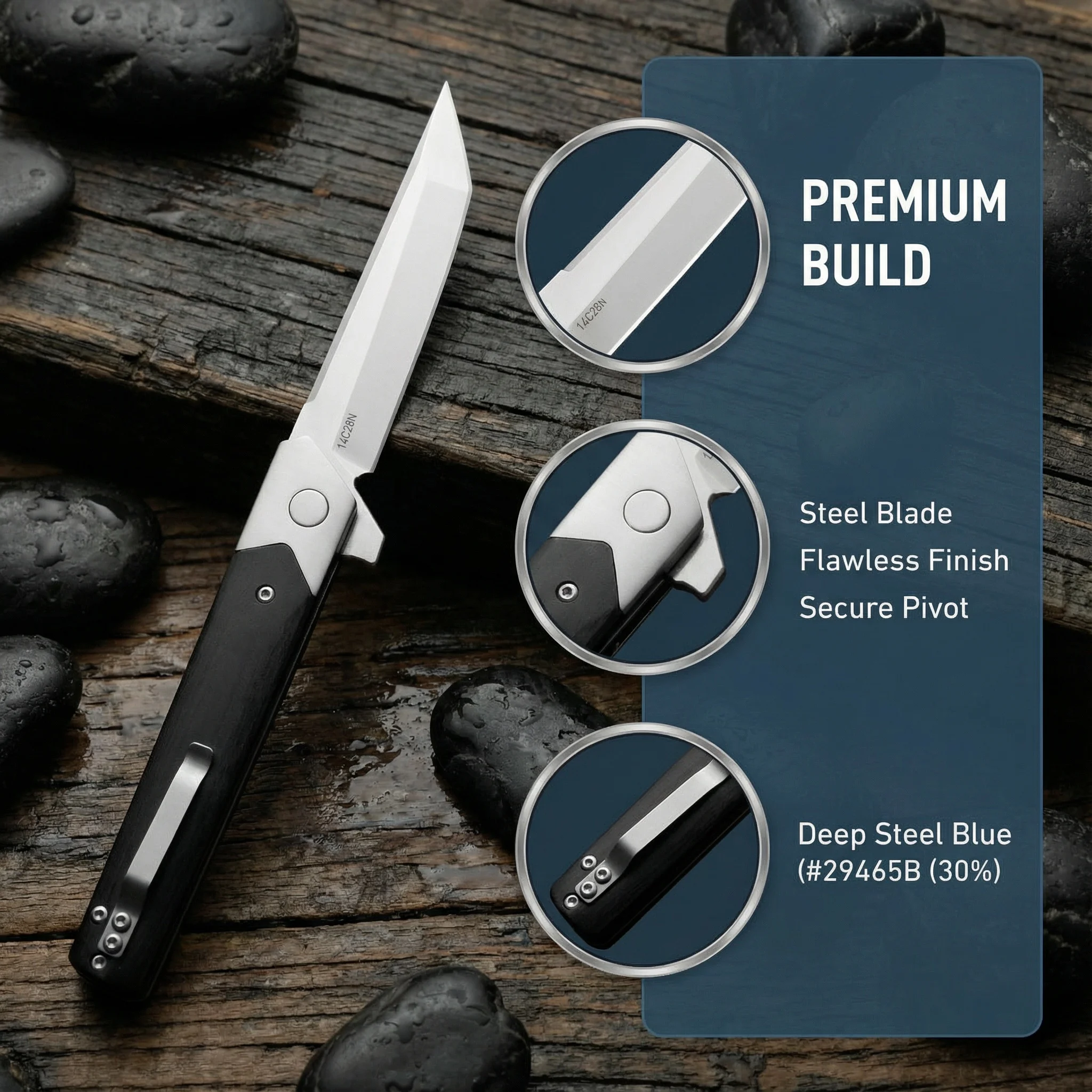 Cuchillo plegable táctico para exteriores de senderismo y camping - imagen 5