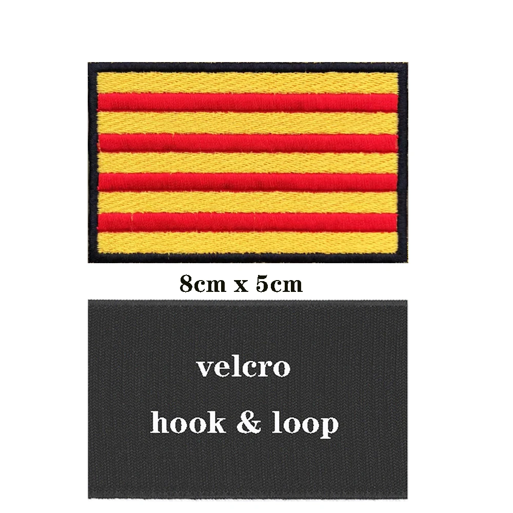 Parche bordado velcro bandera Cataluña para chaleco táctico - imagen 2