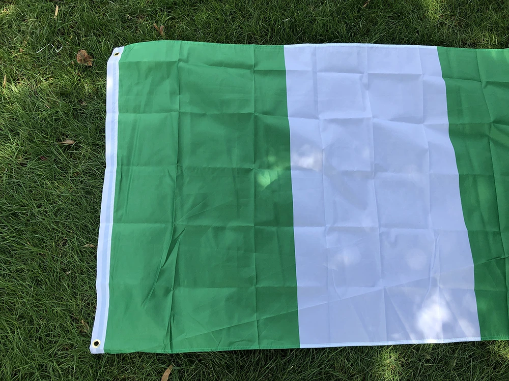 Bandera de Nigeria verde y blanca para interior y exterior