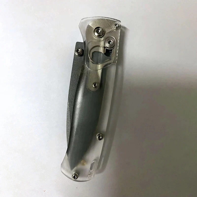 Benchmade Bugout cuchillo plegable CNC mango acrílico transparente - imagen 5