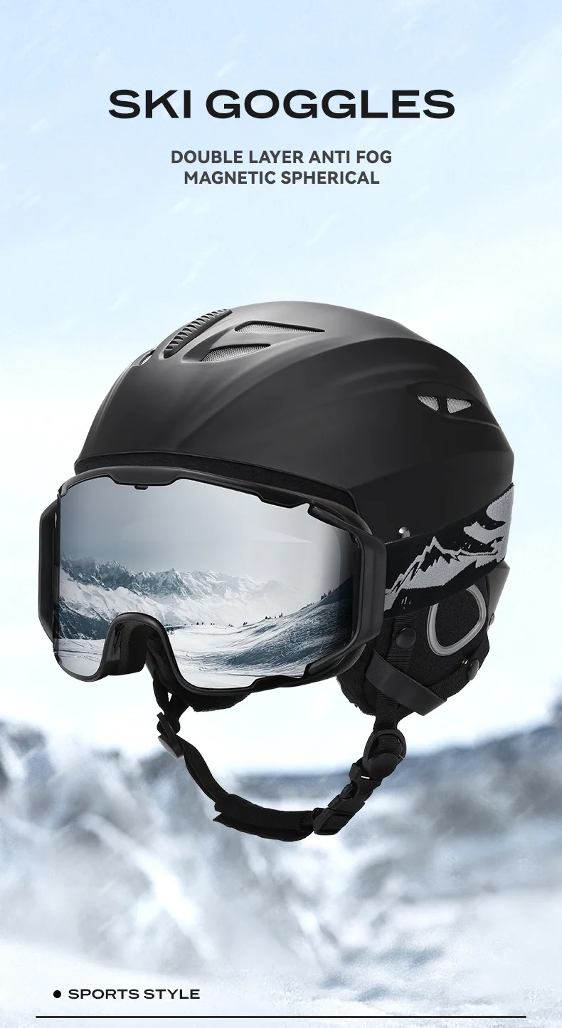 JSJM Gafas de esquí antiniebla doble capa a prueba de viento - imagen 4
