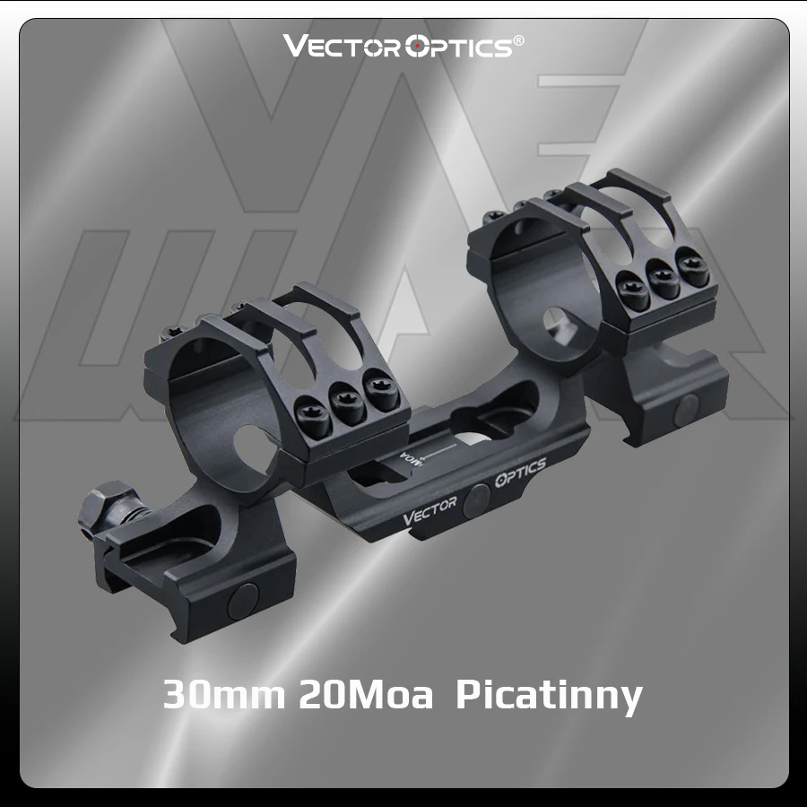 Montaje Picatinny con anillos de 30mm para óptica táctica