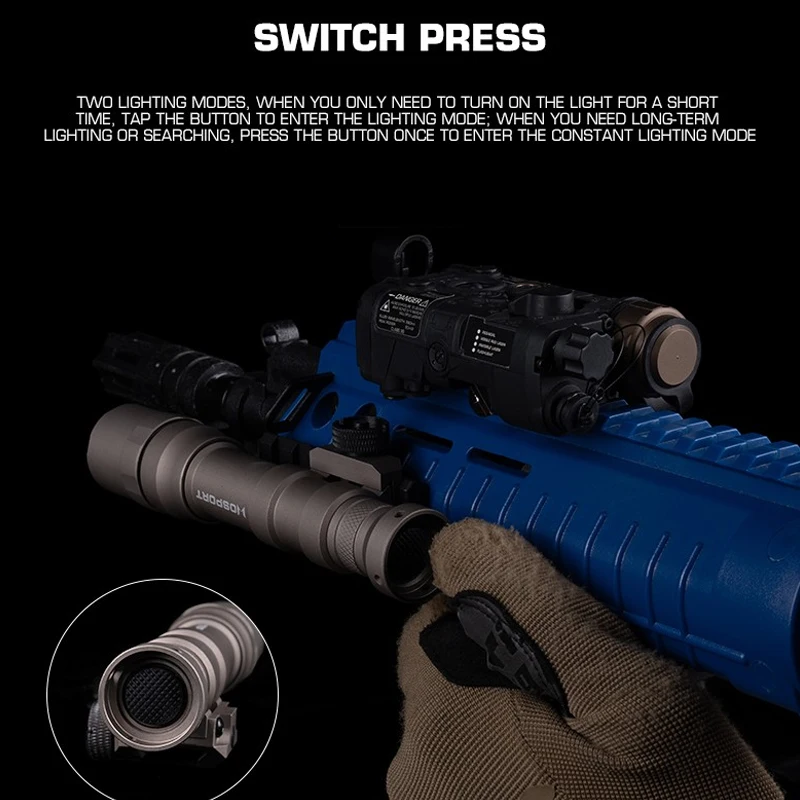 Interruptor de presión M300 M600 para linterna táctica Airsoft - imagen 2