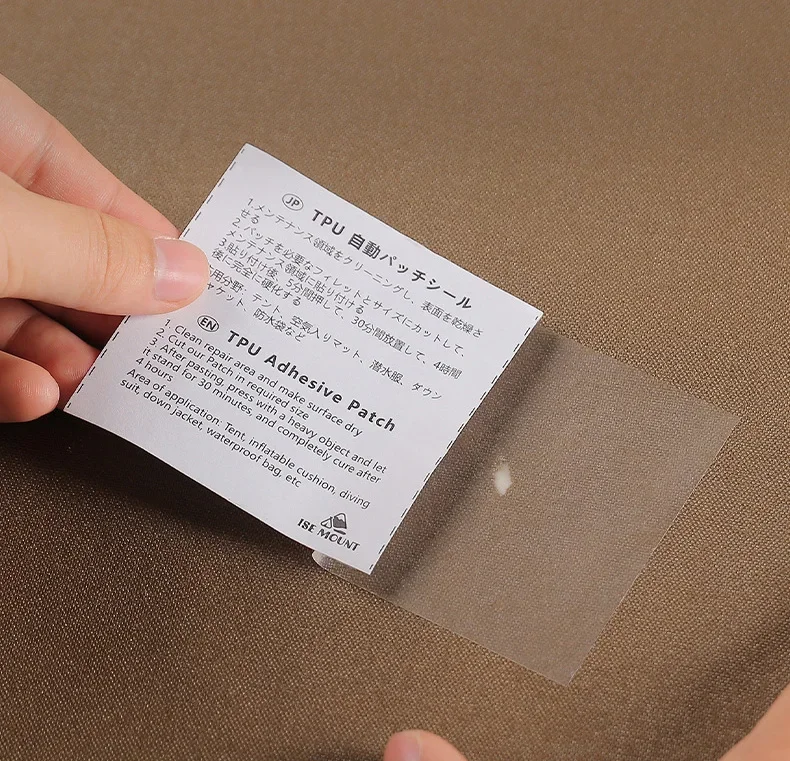 Parche de TPU transparente para reparación impermeable