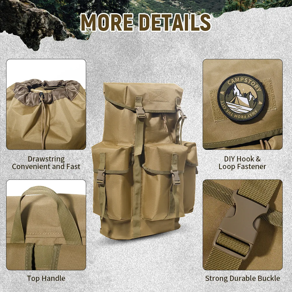Mochila táctica impermeable gran capacidad para senderismo y combate - imagen 3